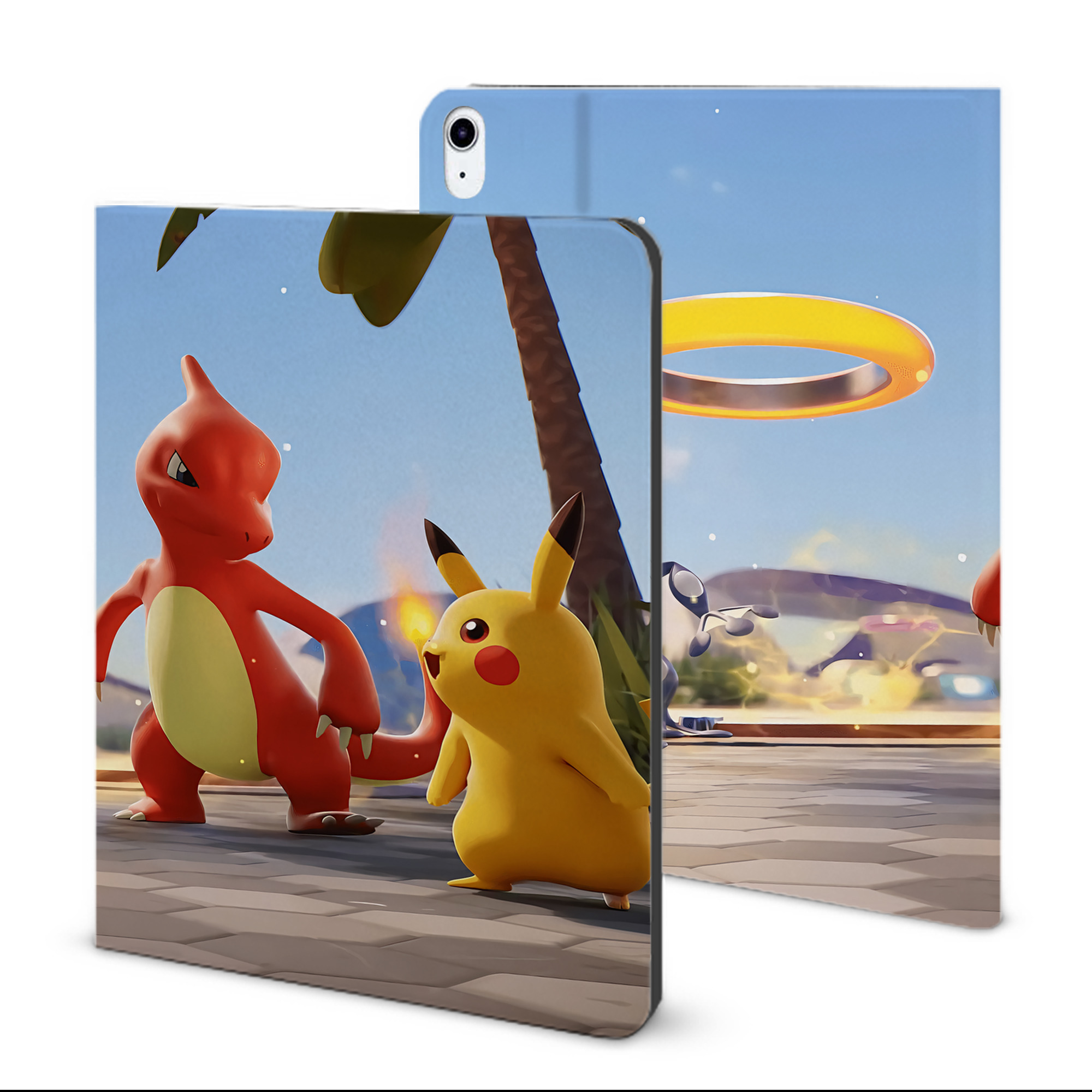 （画像用） ポケットモンスター Pokémon IPad ケース ブック型 PUレザー TPU 耐衝撃 軽量 薄型 ペン収納なし 全面保護 IPad 各モデル対応